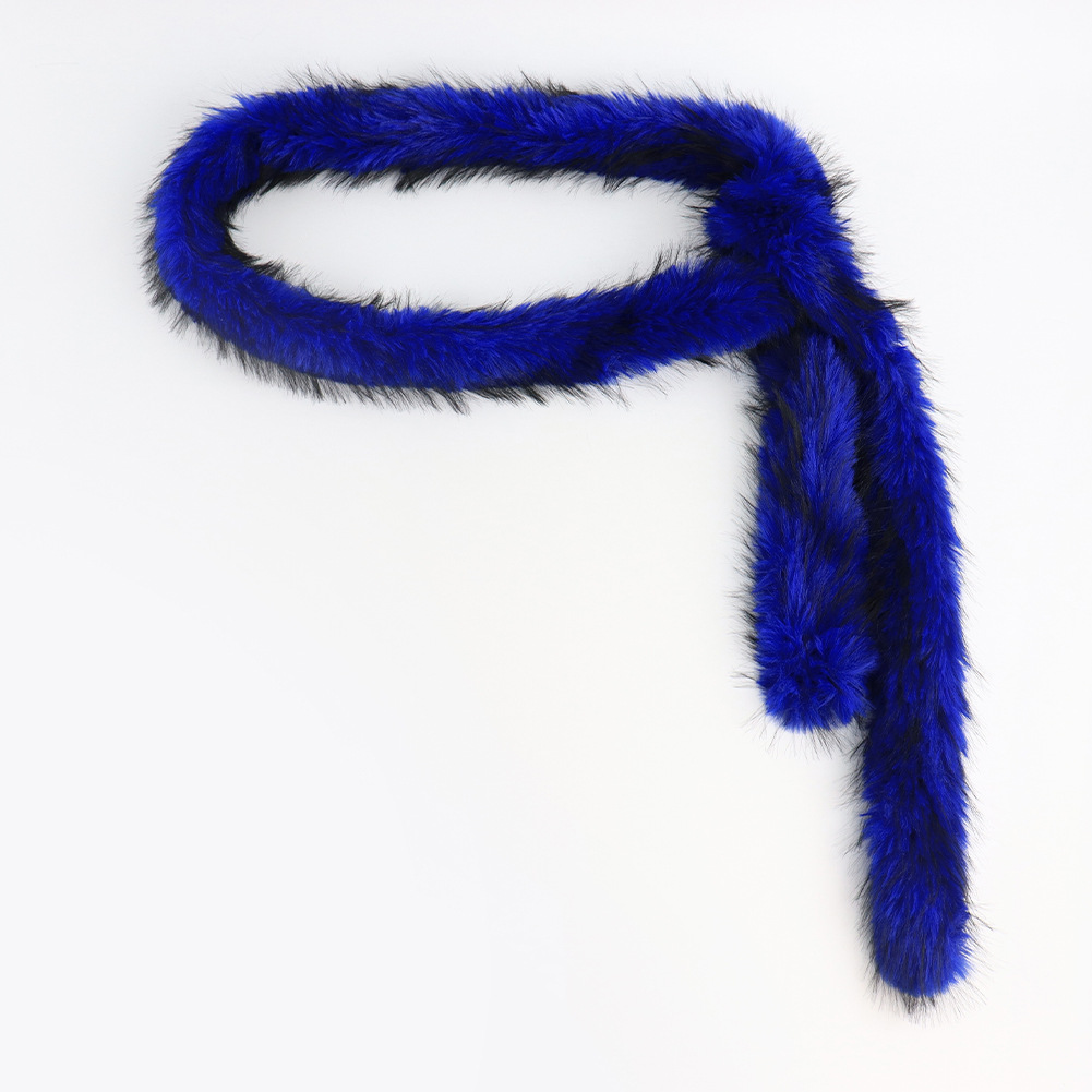 Faux Fur Statement Waist Belt ā 180cm Plush Chain for Punk, Hip-Hop & Cosplay Looks