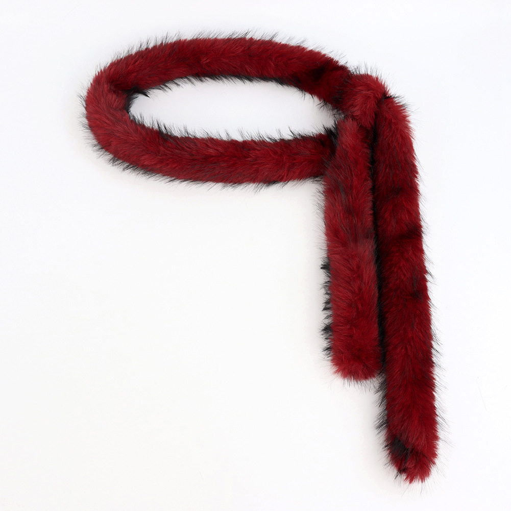 Faux Fur Statement Waist Belt ā 180cm Plush Chain for Punk, Hip-Hop & Cosplay Looks