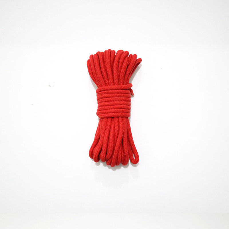 10m Soft Cotton Bondage Rope – Couples Shibari Restraint in 3 Seductive Colors