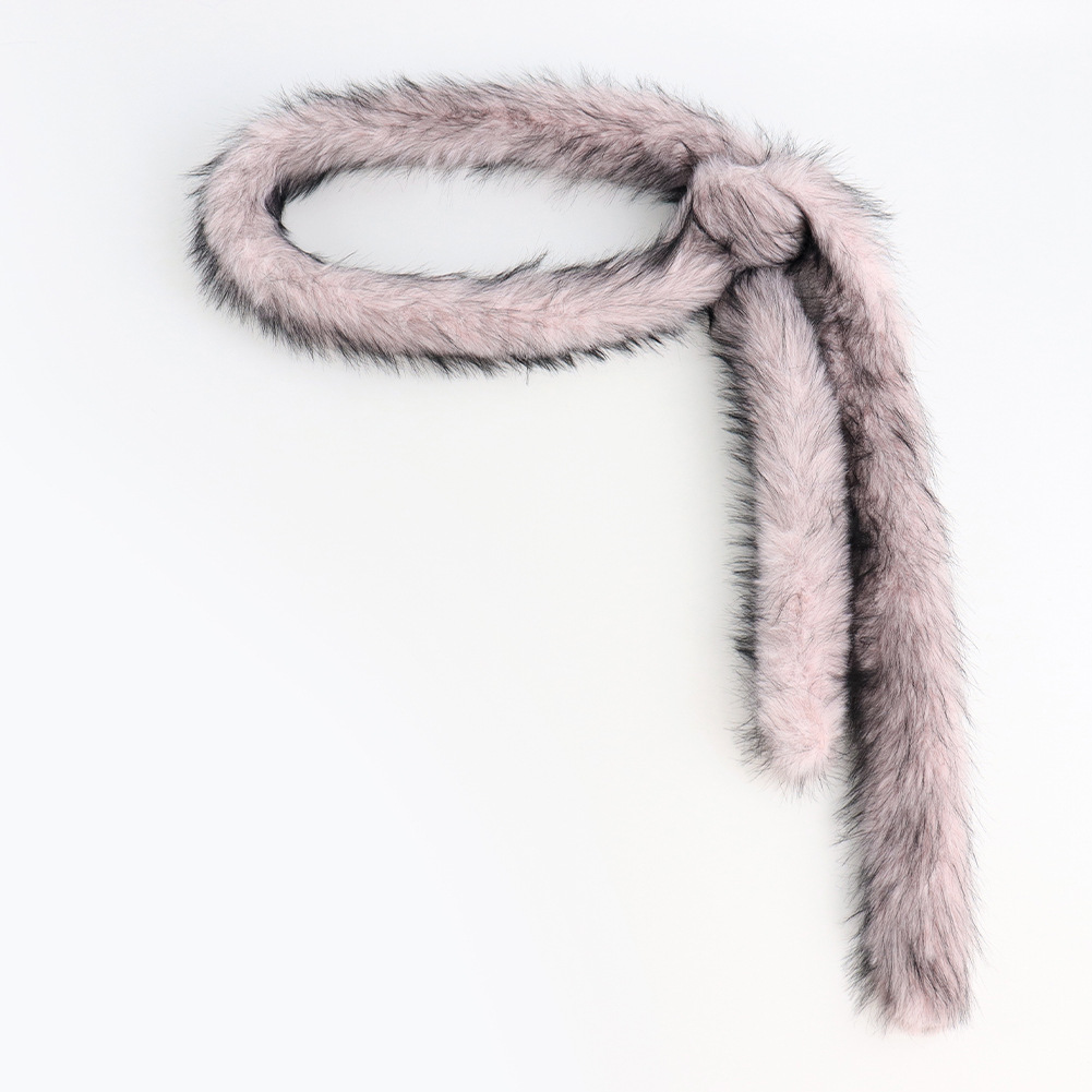 Faux Fur Statement Waist Belt ā 180cm Plush Chain for Punk, Hip-Hop & Cosplay Looks
