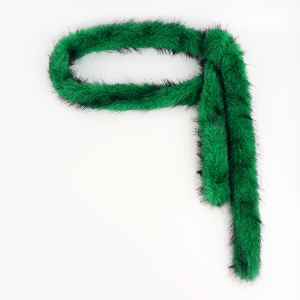 Faux Fur Statement Waist Belt ā 180cm Plush Chain for Punk, Hip-Hop & Cosplay Looks