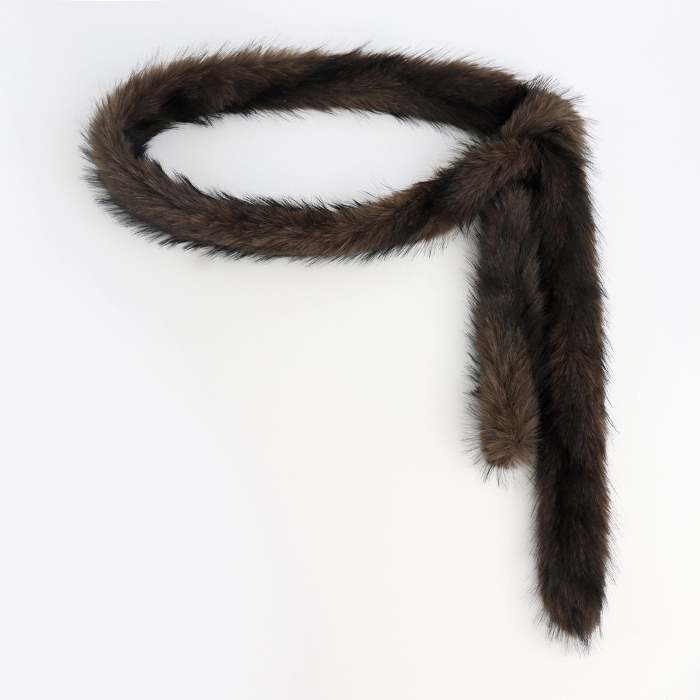 Faux Fur Statement Waist Belt ā 180cm Plush Chain for Punk, Hip-Hop & Cosplay Looks