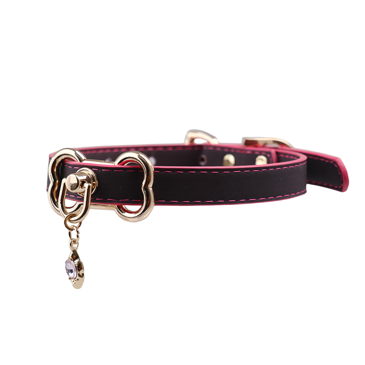 Thermo-Chromatic Puppy Play Collar – Heat-Sensitive BDSM Choker in Custom Punk Style (Handmade)