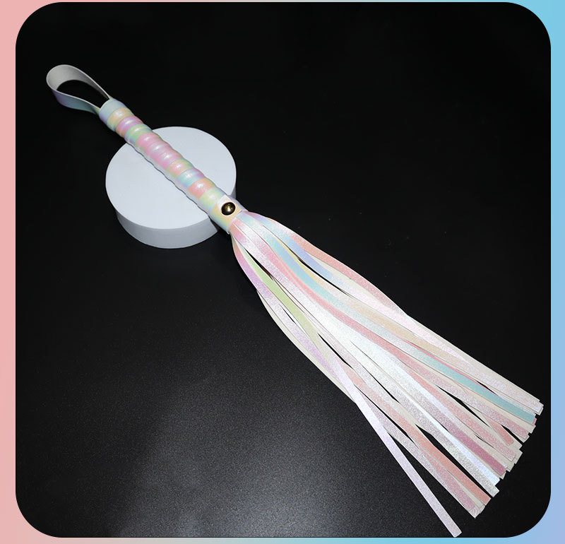 Iridescent Leather Flogger – Sparkling Spank Whip for Passionate BDSM Play