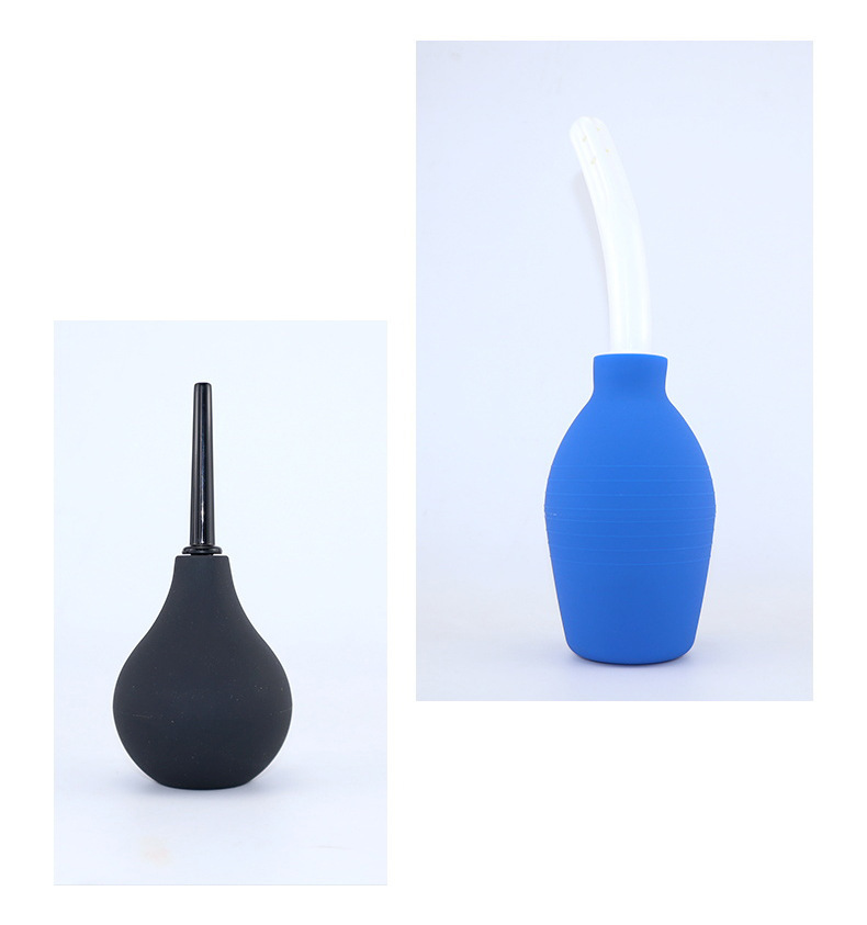 Multi-Size Silicone Anal & Vaginal Douche Set – Personal Enema Bulb Cleaner for Intimate Hygiene (4 Sizes, Black & Blue)