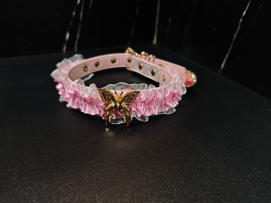 Pink Lace Puppy Play Set – Submissive BDSM Kit with Collar, Wrist & Ankle Cuffs, and Leash | DDLG Starter Gear