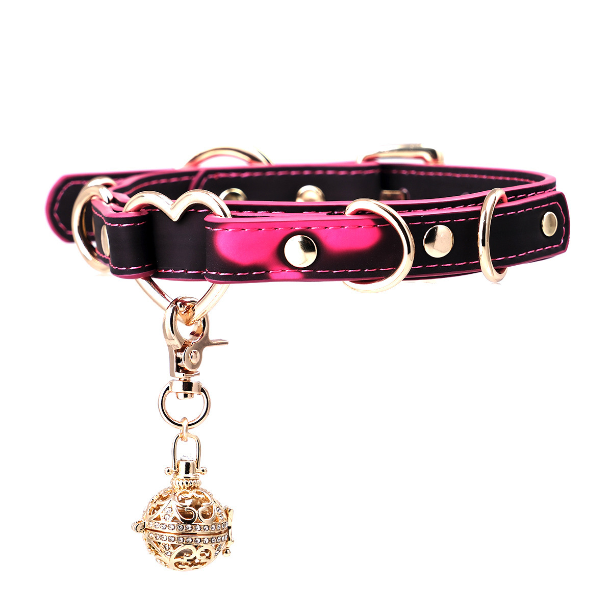 Thermal Color-Changing Bell Collar – Lightweight BDSM Submissive Choker for SP & Petplay