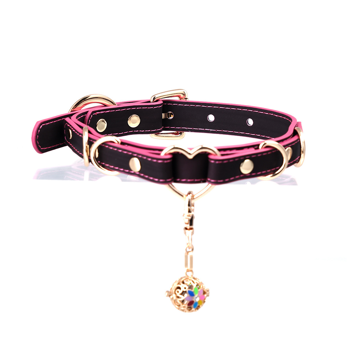 Thermal Color-Changing Bell Collar – Lightweight BDSM Submissive Choker for SP & Petplay